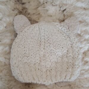 Cozy White Knit Kids Hat with Ears